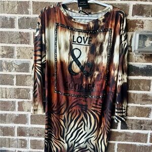 Love & Cookies Animal Print Tunic